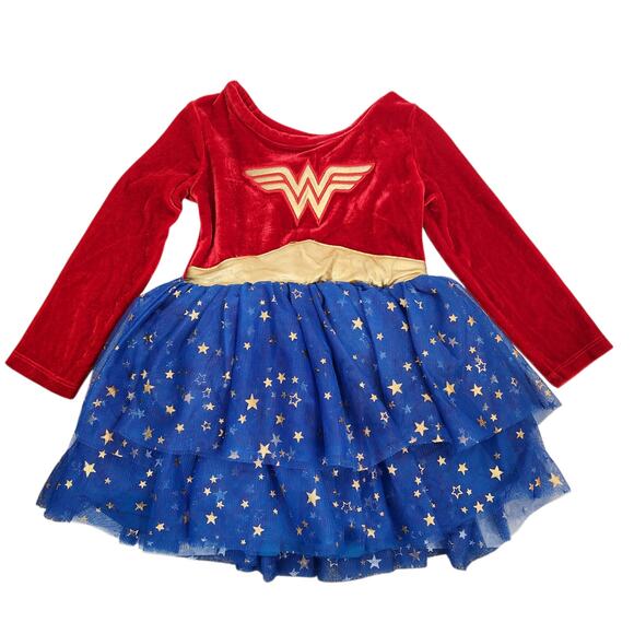 Wonder Woman DC Comics Little Girls Toddler Halloween Costume Size 12-18 M - Picture 1 of 8